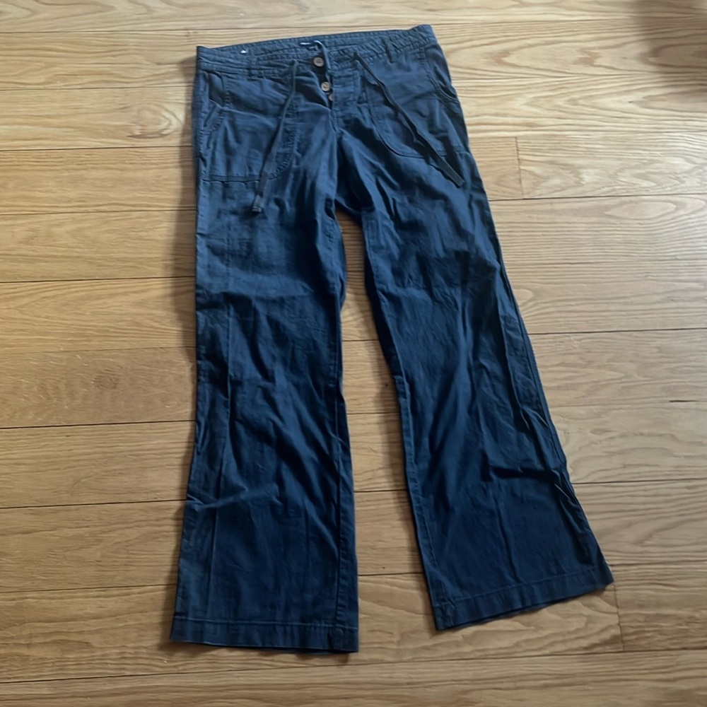 Linen, wide leg pants